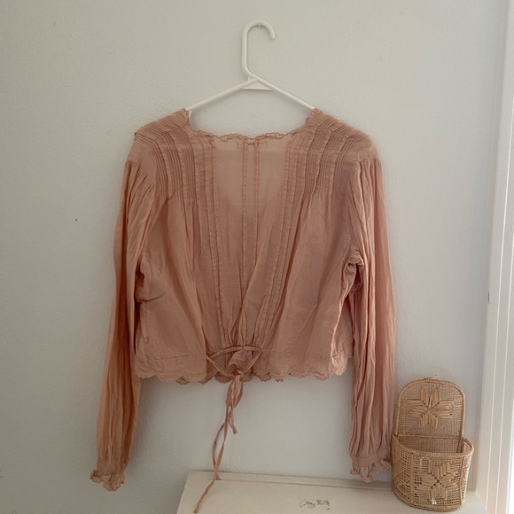 Doen Blush Button-Down Blouse Top - Picture 2 of 6